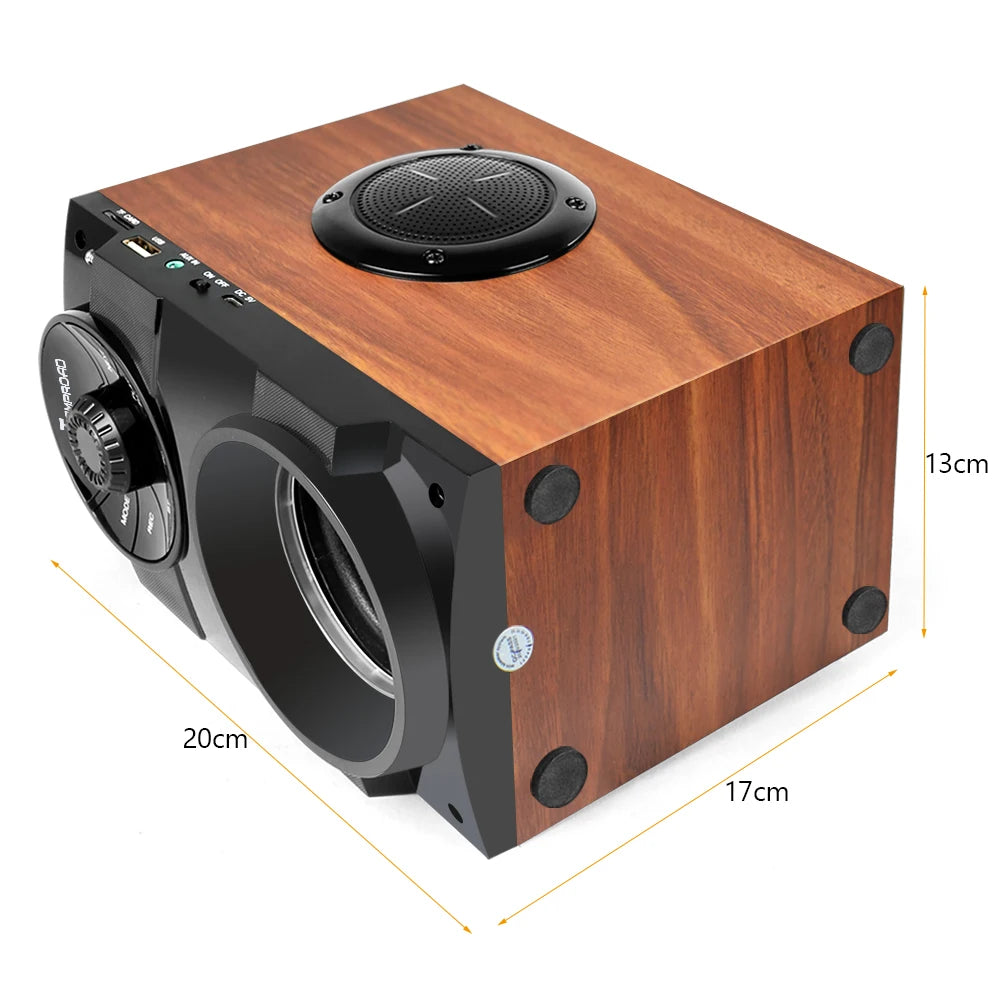 Portable Bluetooth Speaker Wireless Stereo Subwoofer Bass Big Lights Speakers Column Support FM Radio AUX Remote Control - Ruwan audio