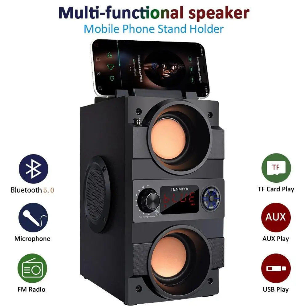 30W Bluetooth Speaker Portable Wireless Speakers Big Power Bass Subwoofer Party Speakers - Ruwan audio