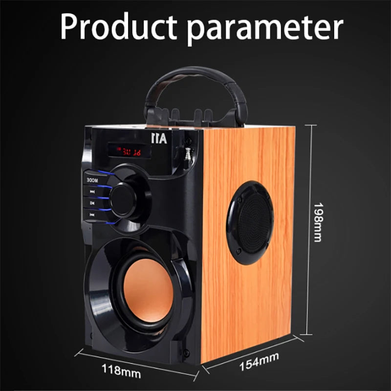 Wireless Bluetooth Speaker Portable Party Stereo Subwoofer Bass TF AUX USB FM Radio Remote Control - Ruwan audio