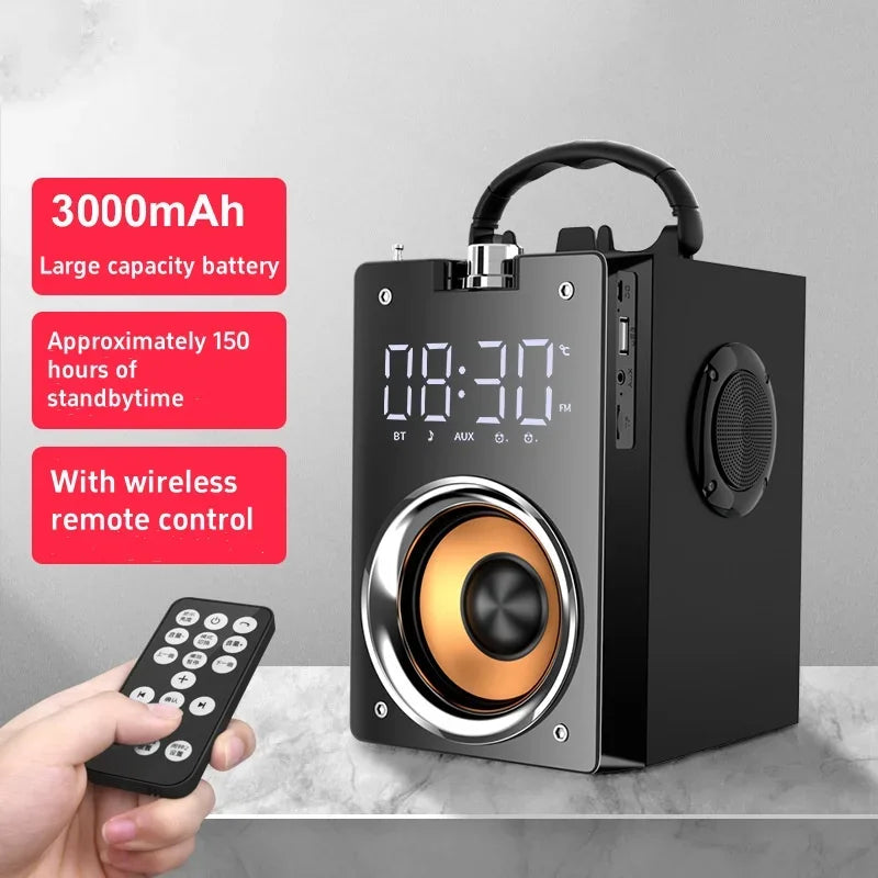 Super Bass Bluetooth Speakers Portable Stereo Subwoofer Music Center Support AUX TF FM Radio HIFI BoomBox - Ruwan audio