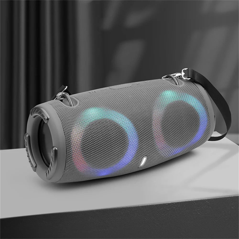 Portable Waterproof 100W High Power Bluetooth Speaker RGB Colorful Light Wireless Subwoofer 360 Stereo Surround TWS FM Boom Box - Ruwan audio