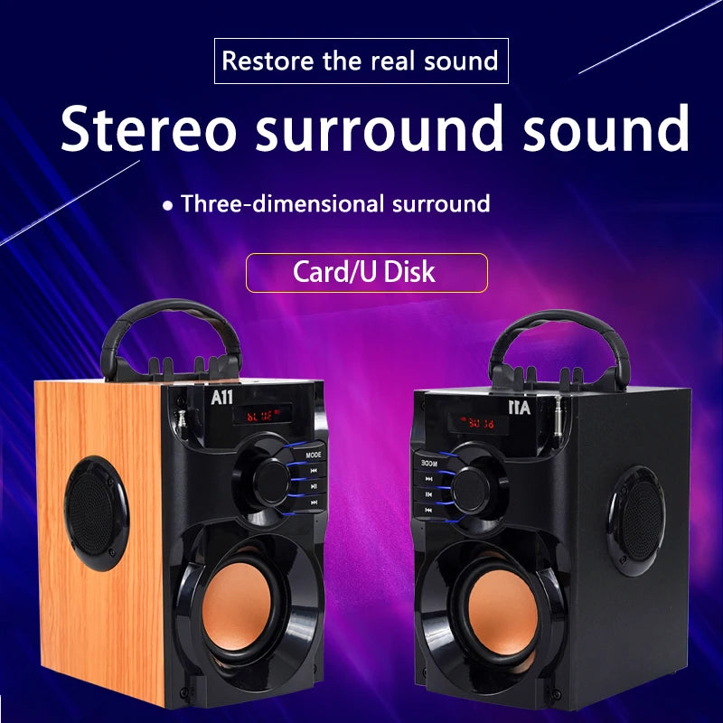 Wireless Bluetooth Speaker Portable Party Stereo Subwoofer Bass TF AUX USB FM Radio Remote Control - Ruwan audio