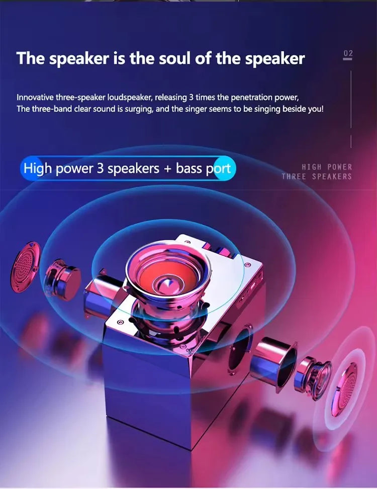 Super Bass Bluetooth Speakers Portable Stereo Subwoofer Music Center Support AUX TF FM Radio HIFI BoomBox - Ruwan audio