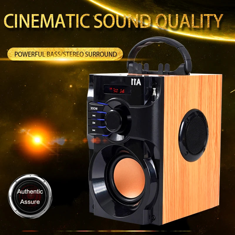 Wireless Bluetooth Speaker Portable Party Stereo Subwoofer Bass TF AUX USB FM Radio Remote Control - Ruwan audio