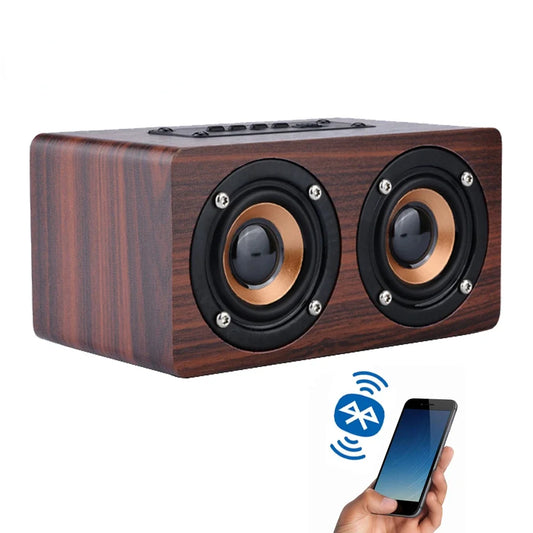 Wood Wireless Bluetooth Speaker stereo surround Subwoofer Boom Box - Ruwan audio