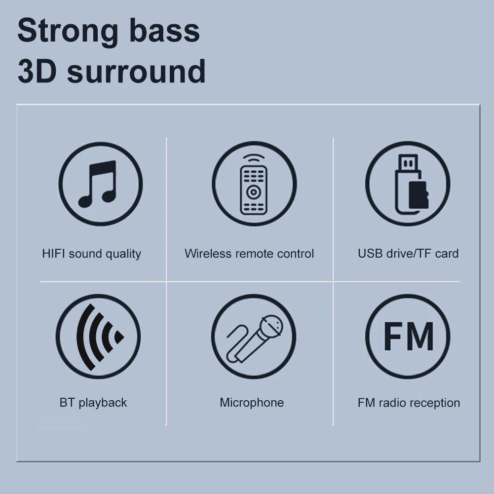 Bluetooth Speaker Sound Box Loud Speaker Support FM Radio Stereo Sound System Speaker - Ruwan audio