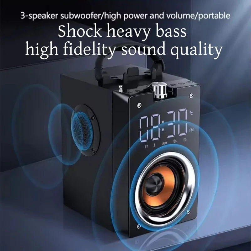 Super Bass Bluetooth Speakers Portable Stereo Subwoofer Music Center Support AUX TF FM Radio HIFI BoomBox - Ruwan audio