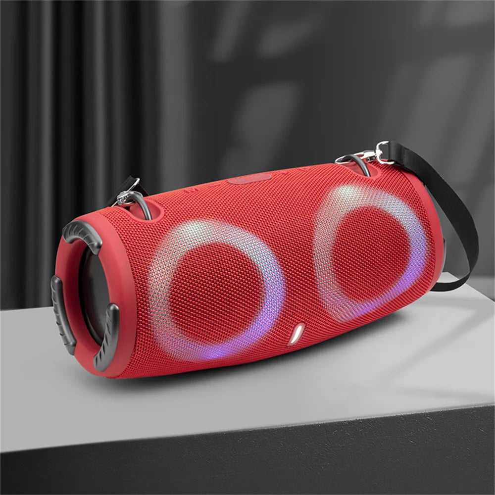 Portable Waterproof 100W High Power Bluetooth Speaker RGB Colorful Light Wireless Subwoofer 360 Stereo Surround TWS FM Boom Box - Ruwan audio