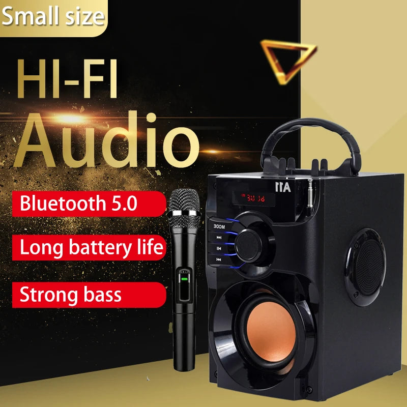 Wireless Bluetooth Speaker Portable Party Stereo Subwoofer Bass TF AUX USB FM Radio Remote Control - Ruwan audio