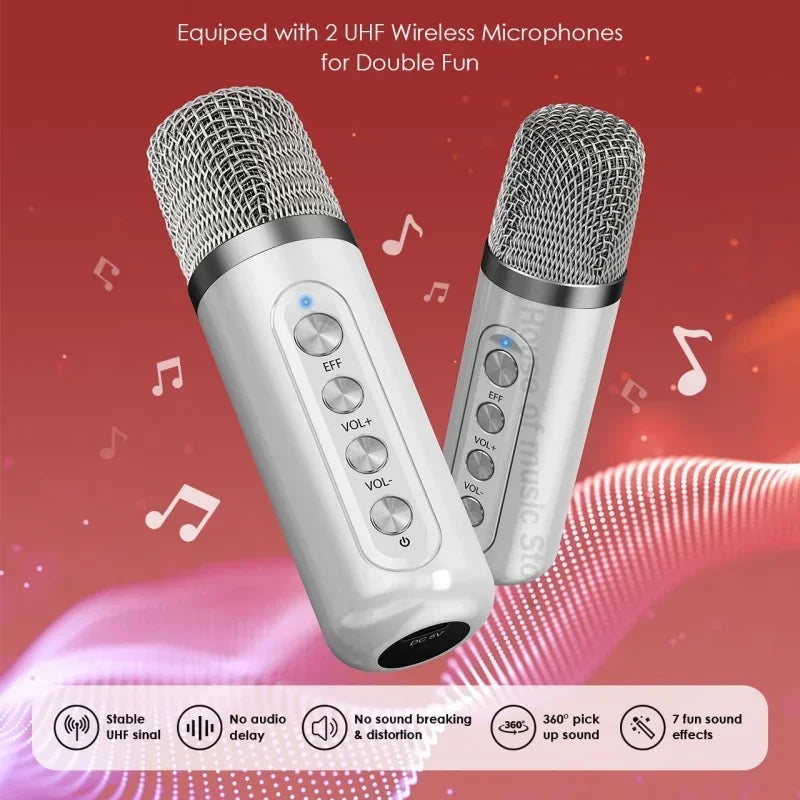 100W High Power Sound Wireless Portable Microphone Bluetooth Speaker  Family Party Karaoke Subwoofer Boombox - Ruwan audio