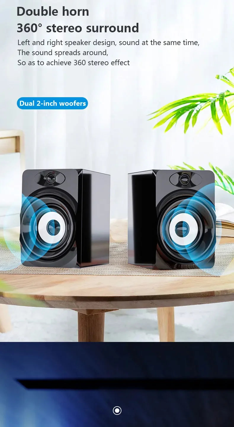 Home Theatre 2.1 Wooden Subwoofer USB Computer Speakers Music Center Caixa De Som Bluetooth 3.5mm Audio Player for TV/laptop PC - Ruwan audio